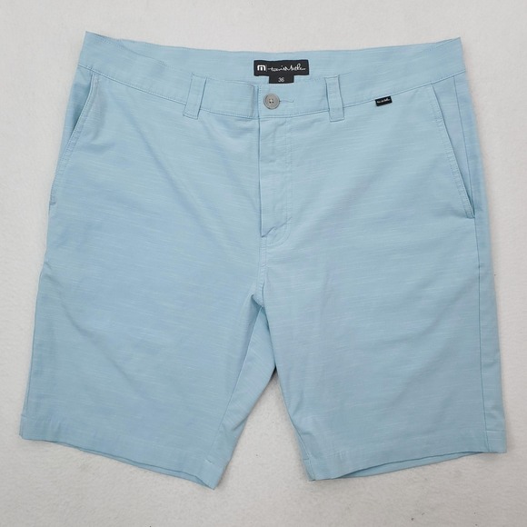 Travis Mathew Other - Travis Mathew Shorts Mens 36 Blue Pinstripe Chino Golf Stretch Performance 9"